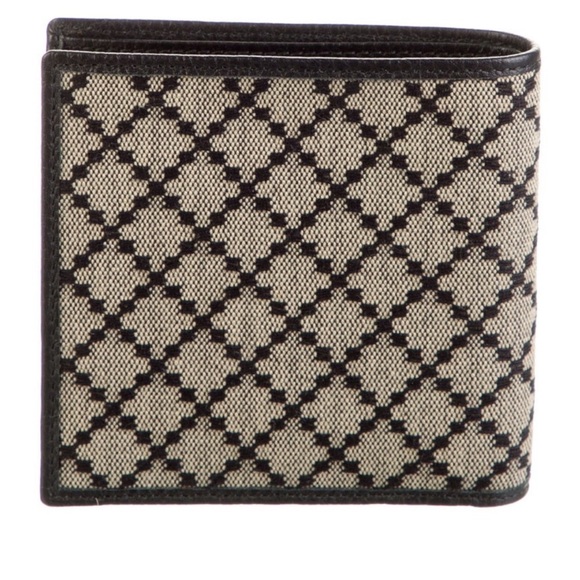 Gucci Unisex Diamanté Canvas and Leather Bifold Wallet - Picture 3 of 16